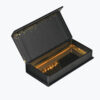 Black Gold Foil Book-Style Rigid Gift Box with Gold Tray
